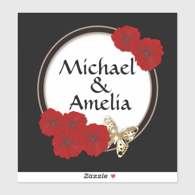 Stickers mariage, mariage, lettres (Feuille)