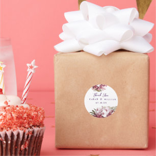 Stickers Mariage Merci Floral Classic