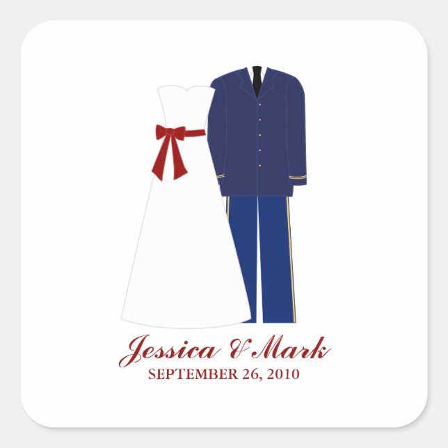 Stickers Mariage Militaire (Devant)
