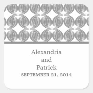 Stickers mariage moderne gris déco