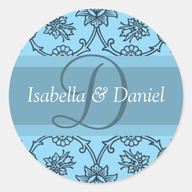 Stickers Mariage Monogramme D (Devant)