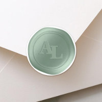 Stickers Mariage Monogramme Grove Green Seal