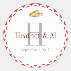 Stickers Mariage monogramme pour enveloppes