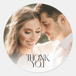 Stickers Mariage photo simple Favoriser Merci 