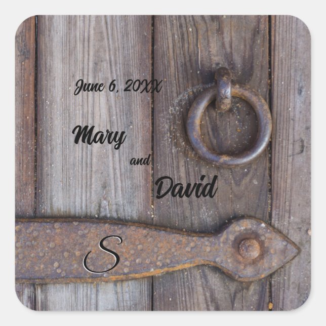 Stickers Mariage Porte Cave (Devant)