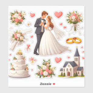 Stickers Mariage Romantique"