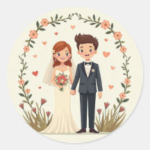 Stickers Mariage romantique