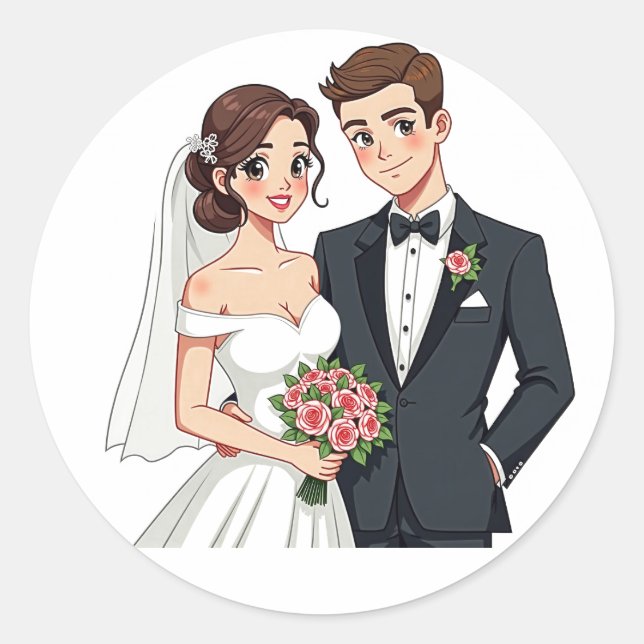 Stickers Mariage romantique (Devant)