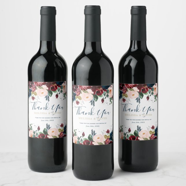 Stickers Mariage romantique à la flûte à vin (Bouteilles)