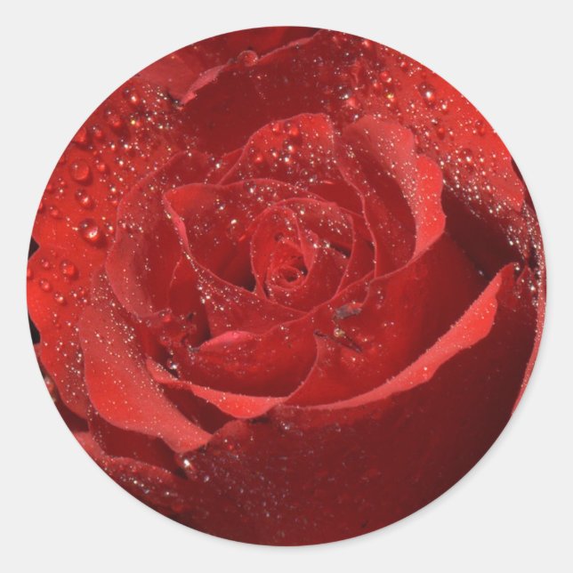Stickers mariage rose rouge et sceaux d'enveloppes (Devant)