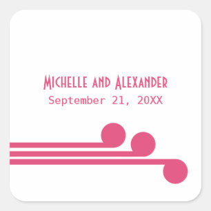 Stickers Mariage rose Simple Déco Chic