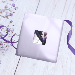 Stickers Mariage Rose Violet Vivid