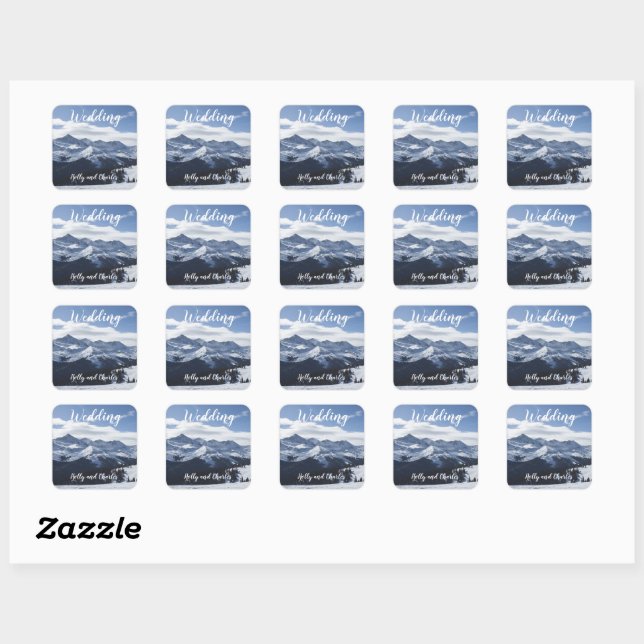 Stickers Mariage. Squale des monts Neige Atmosphér (Feuille)