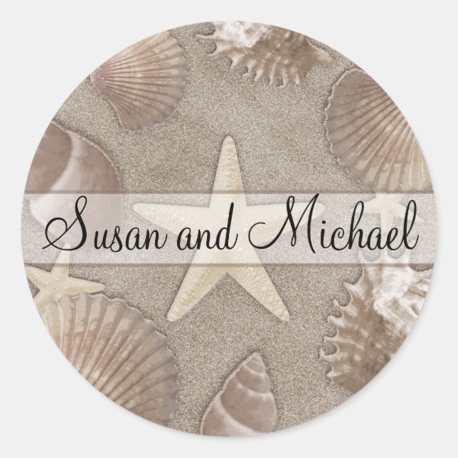 Stickers Mariage Starfish personnalisables (Devant)