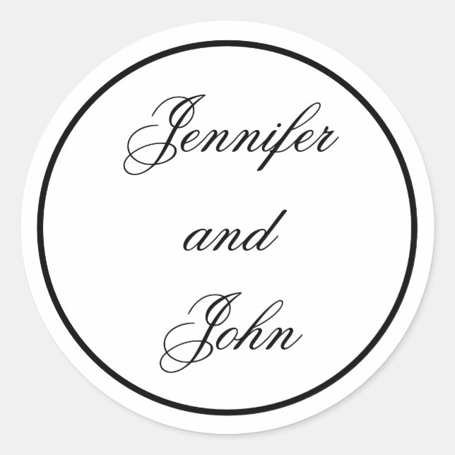 Stickers Mariage, Stickers Mariage Cercle (Devant)