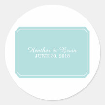 Stickers Mariage Turquoise Simplement Élégant
