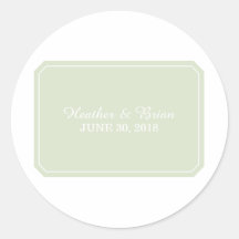 Stickers Mariage Vert Simplement Élégant