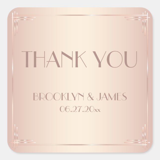 Stickers Mariage Vintage en petit Merci (Devant)