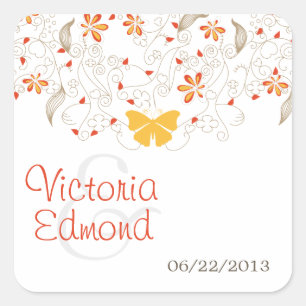 Stickers Mariage Whimsy Papillon