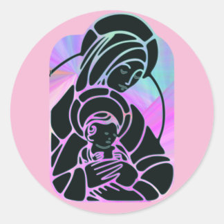 stickers marie et jésus bébé
