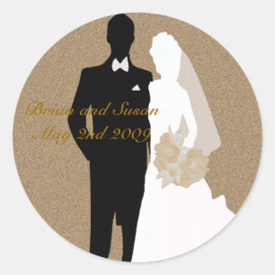 Stickers Mariée or élégant et Mariage de chambre