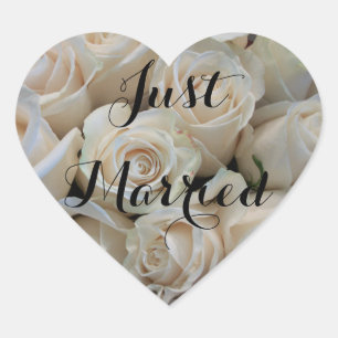 Stickers Mariés-Roses Blanches