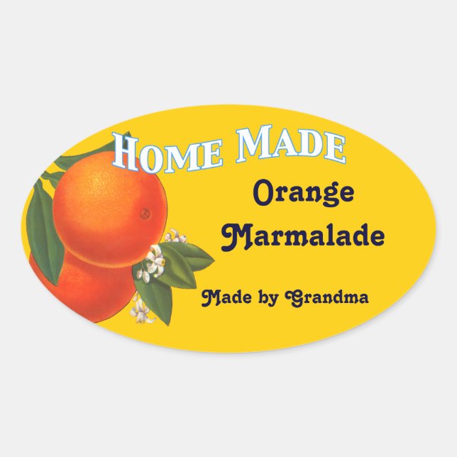 Stickers Marmalade Orange Fabriqués Sur Mesure (Devant)