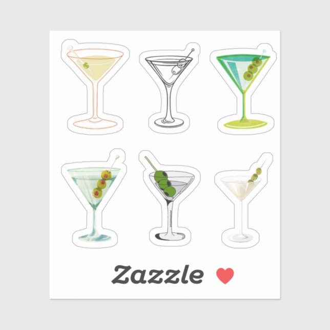 Stickers Martini (Feuille)