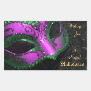 Stickers Mascarade rose chaud
