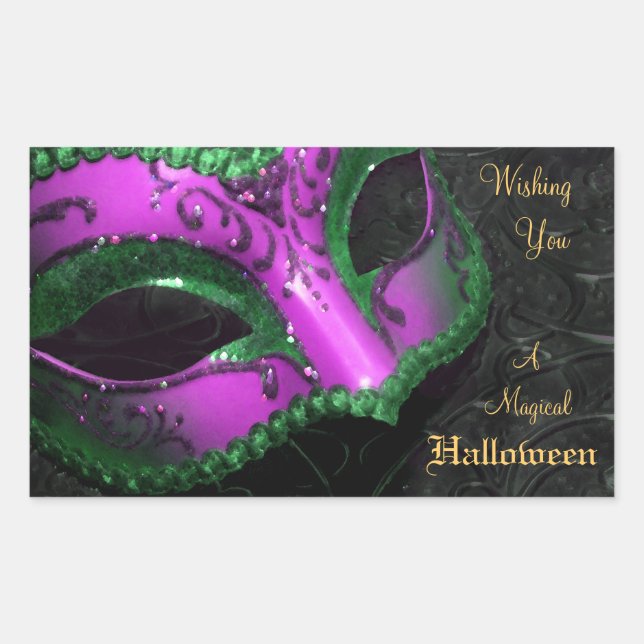 Stickers Mascarade rose chaud (Devant)