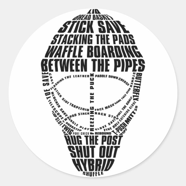 Stickers Masque de gardien de but de hockey (Devant)