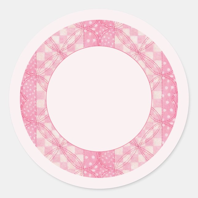 Stickers Mat rond 1,5 po EN COEUR ROSE / Stickers  (Devant)