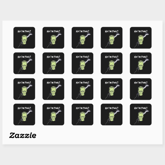 Stickers, May I Be Frank, Frankenstein Square Sticker (Sheet)