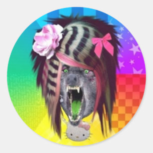 Stickers Mème Wolf Scène