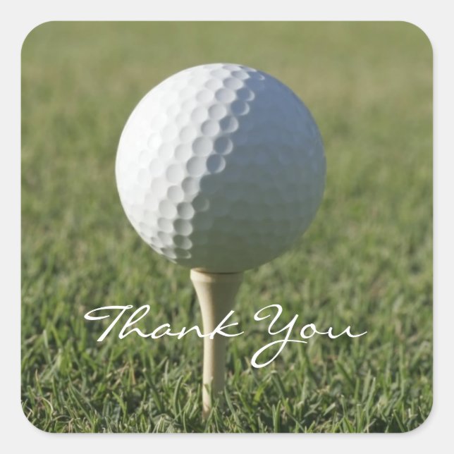 Stickers Merci à thème de golf (Devant)