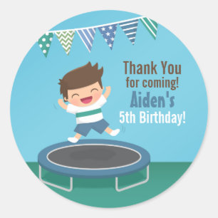 Stickers Merci Anniversaire de enfant garçon sur T