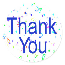 Stickers Merci avec Streamers