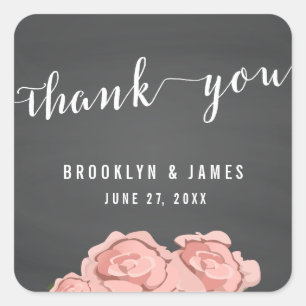 Stickers Merci Chalkboard Floral