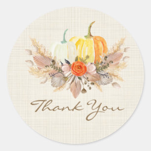 Stickers Merci Citrouille Automne