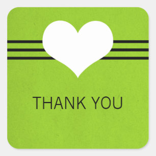 Stickers Merci Coeur moderne, Vert