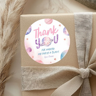 Stickers Merci d'anniversaire de l'astronaute