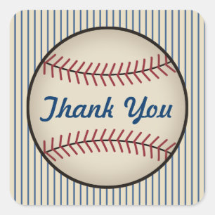 Stickers Merci de baseball bleu