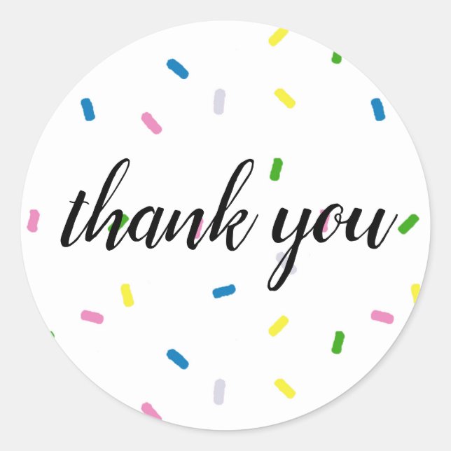 Stickers Merci de fête d'anniversaire (Devant)