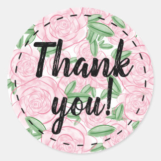 Stickers Merci de fleurs - Carte de remerciements