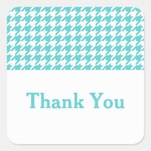 Stickers Merci de Houndstooth Turquoise