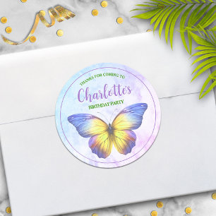 Stickers Merci de la fête des papillons