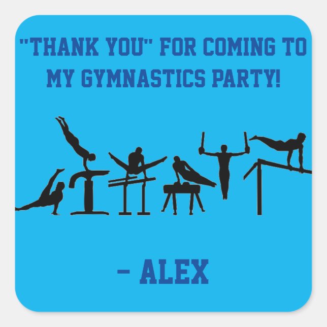 Stickers "Merci" de la Gymnastique Blue BOYS (Devant)