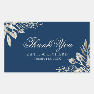 Stickers Merci de mariage d'hiver