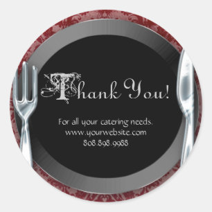 Stickers Merci de restauration Couverts d'argent R