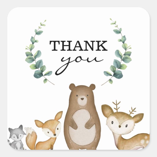 Stickers Merci des animaux de bois (Devant)